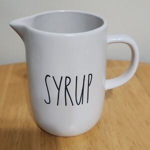 Rae Dunn White Syrup Pitcher